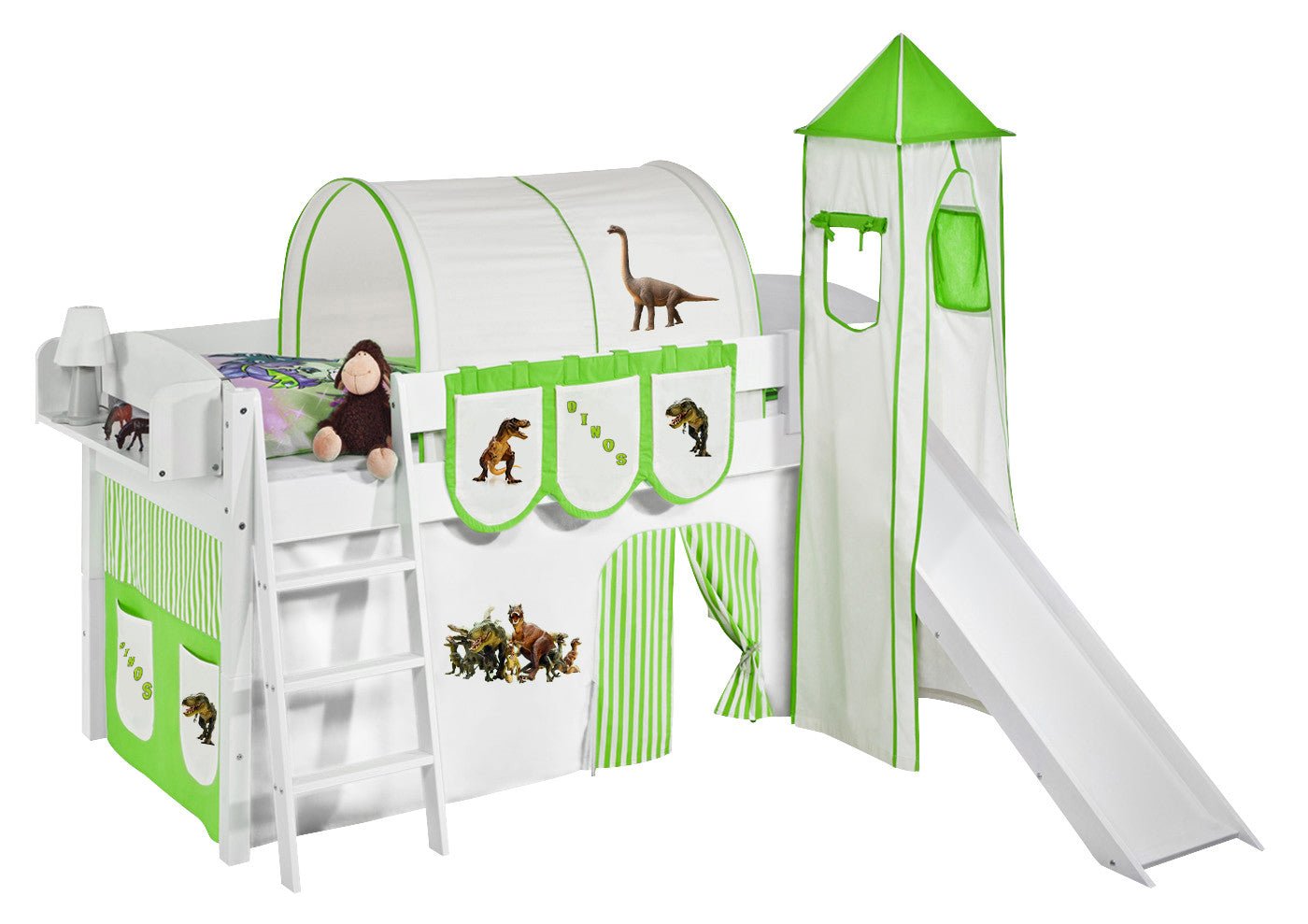 Hochbett mit Rutsche - IDA gerade Rutsche - LiloKids