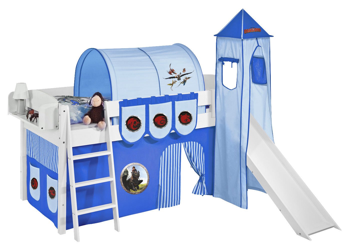 Hochbett mit Rutsche - IDA gerade Rutsche - LiloKids