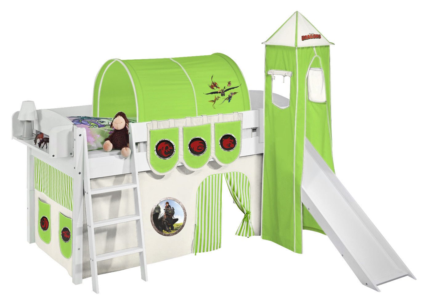 Hochbett mit Rutsche - IDA gerade Rutsche - LiloKids