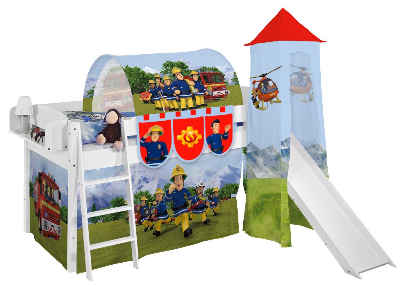 Hochbett mit Rutsche - IDA gerade Rutsche - LiloKids