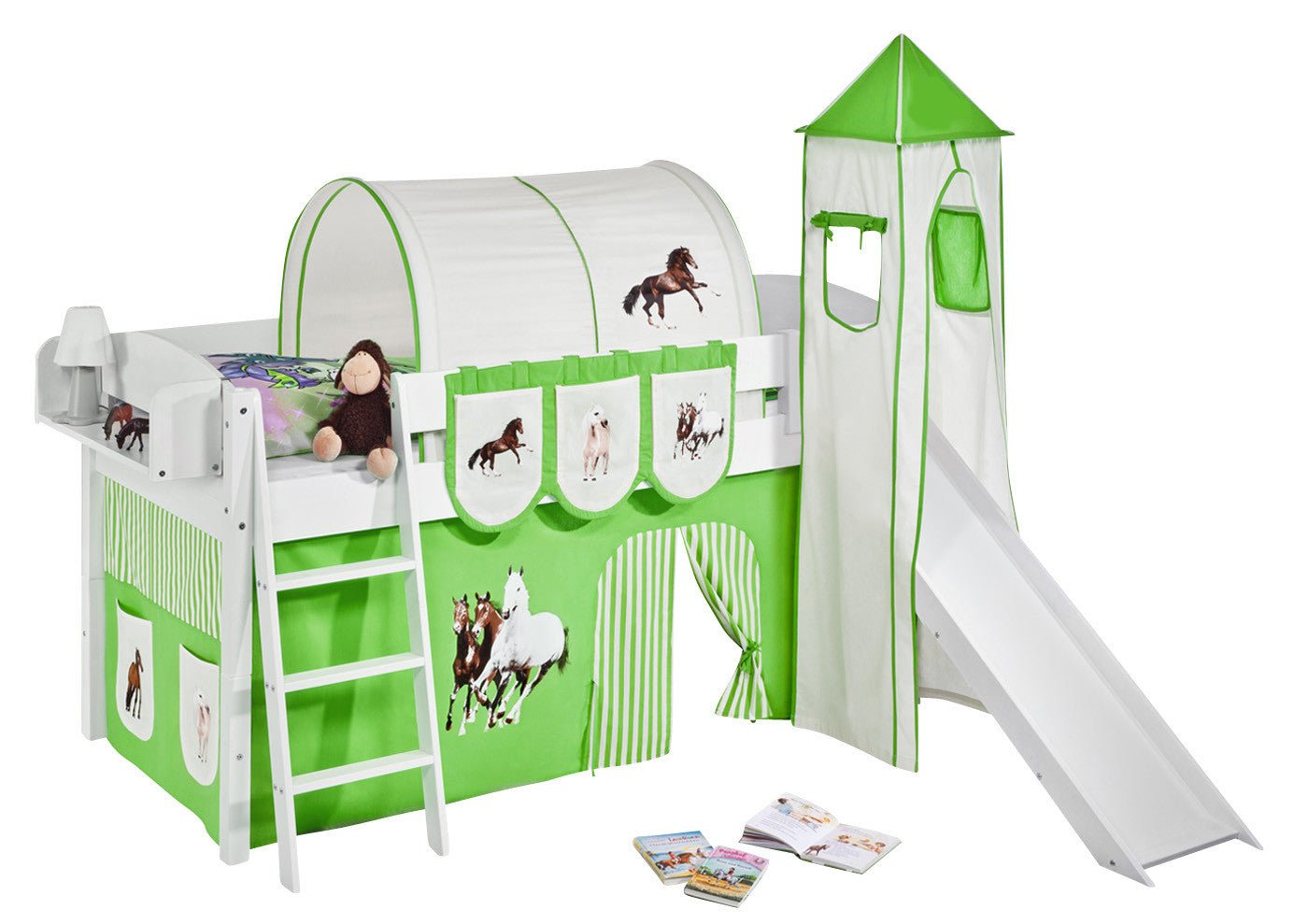 Hochbett mit Rutsche - IDA gerade Rutsche - LiloKids