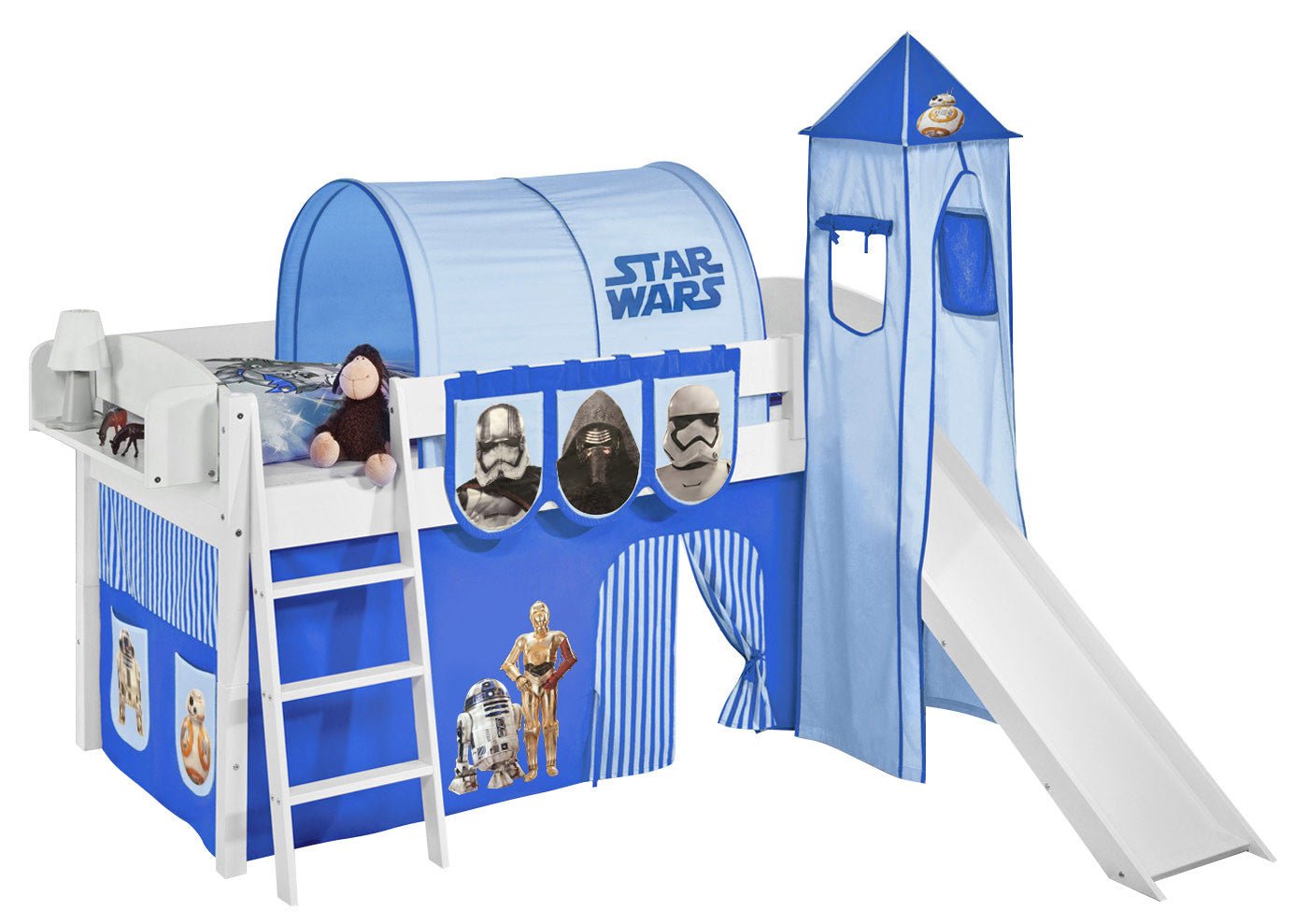 Hochbett mit Rutsche - IDA gerade Rutsche - LiloKids