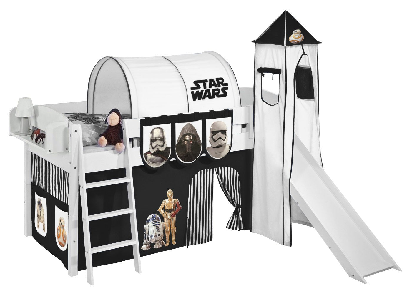 Hochbett mit Rutsche - IDA gerade Rutsche - LiloKids