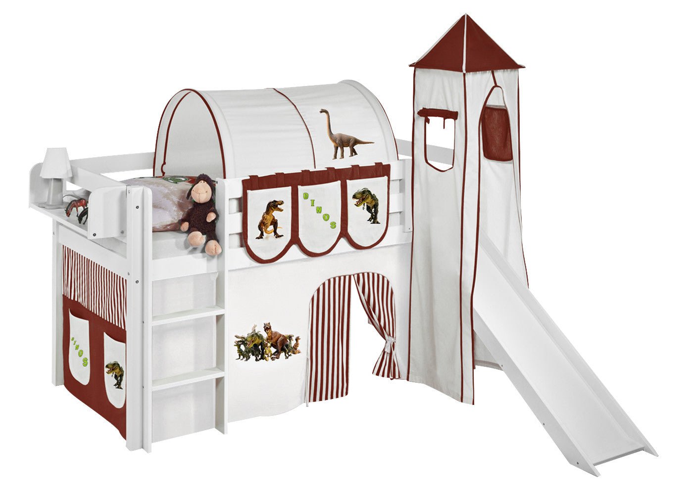 Hochbett mit Rutsche - JELLE gerade Rutsche - LiloKids