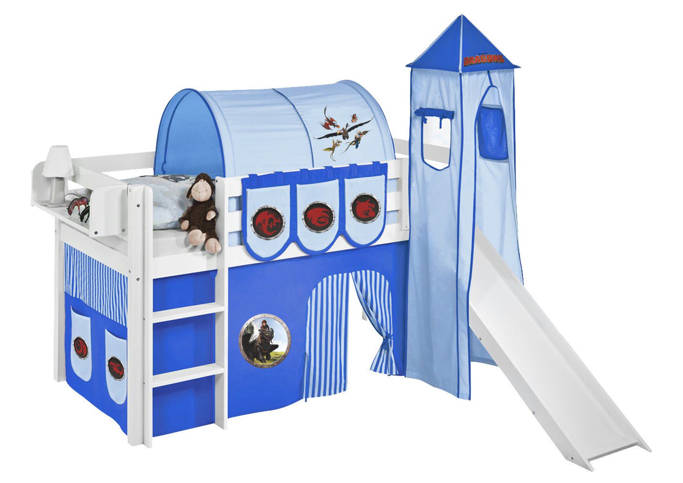 Hochbett mit Rutsche - JELLE gerade Rutsche - LiloKids