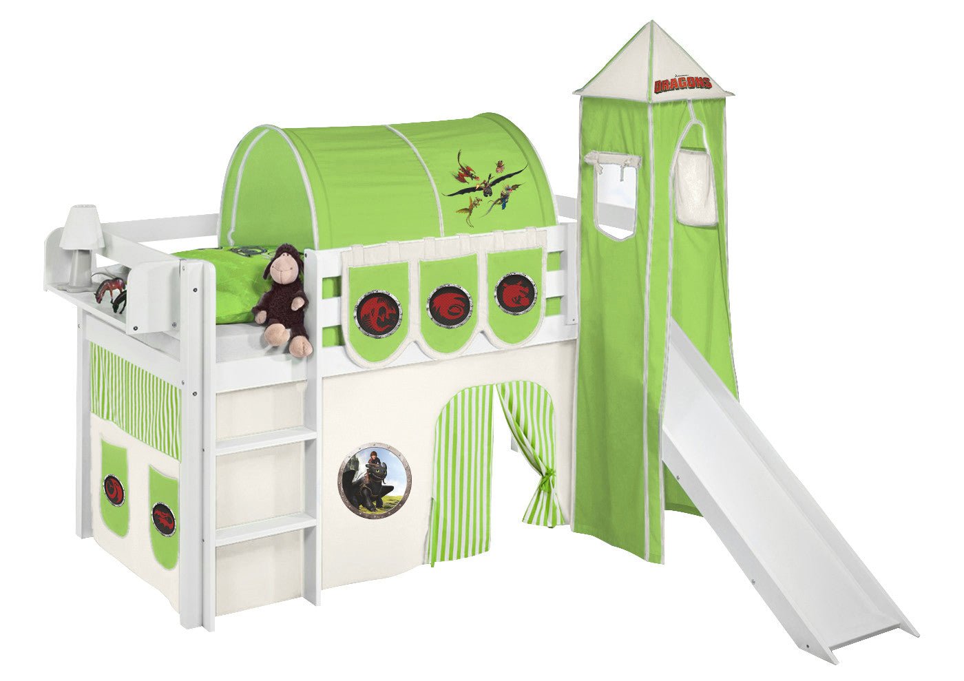 Hochbett mit Rutsche - JELLE gerade Rutsche - LiloKids