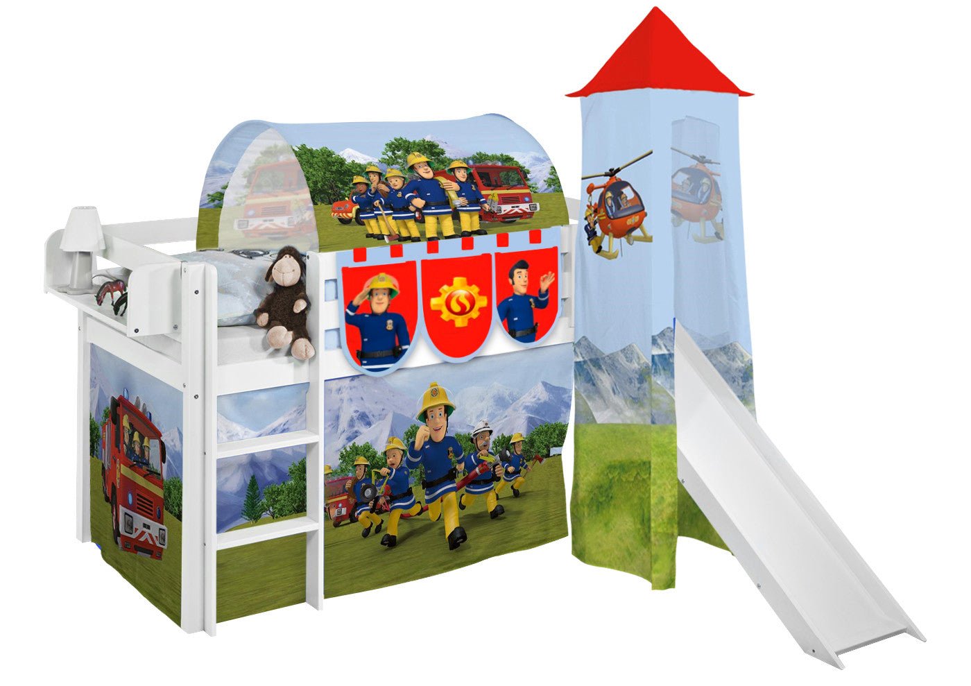 Hochbett mit Rutsche - JELLE gerade Rutsche - LiloKids