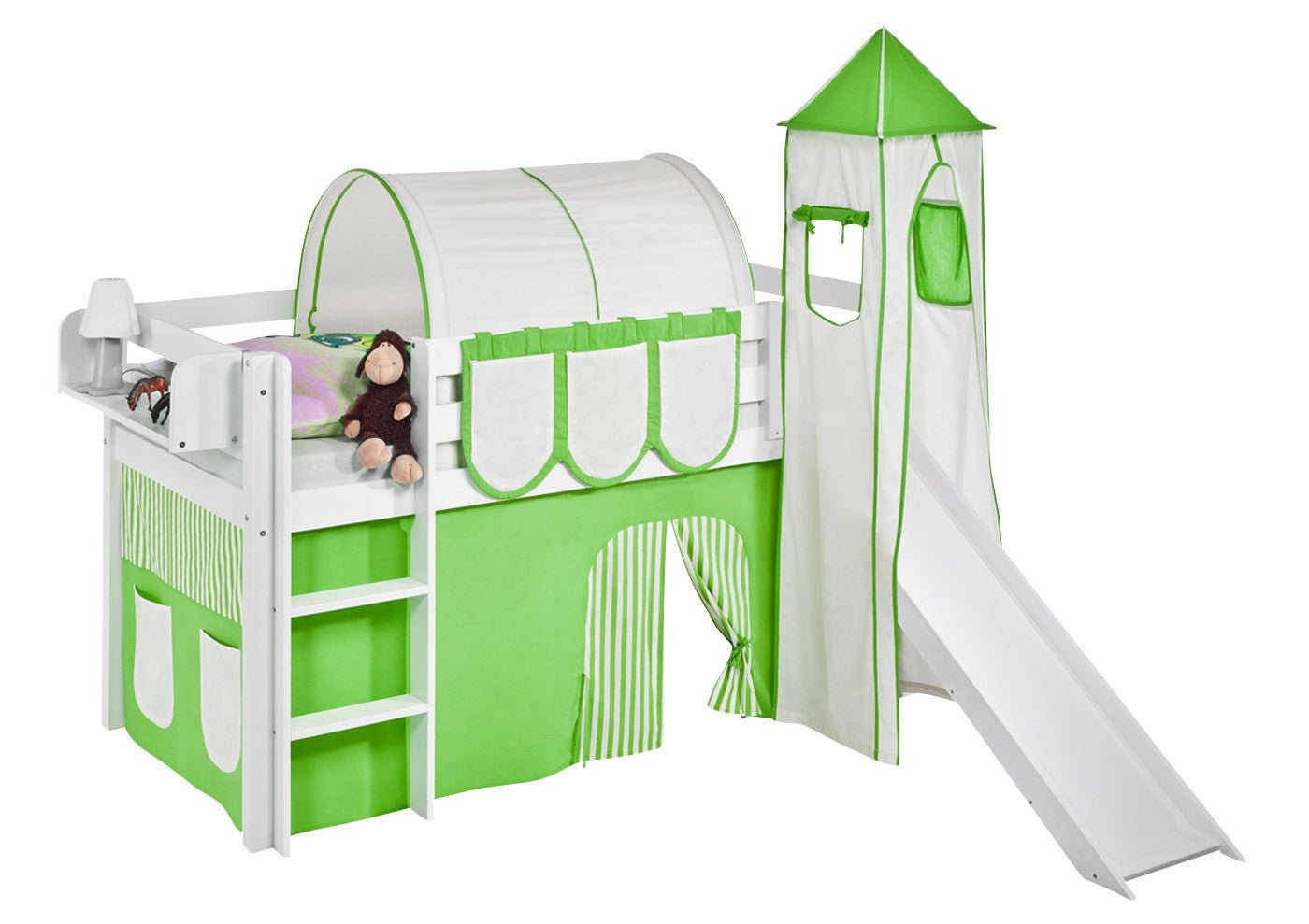 Hochbett mit Rutsche - JELLE gerade Rutsche - LiloKids