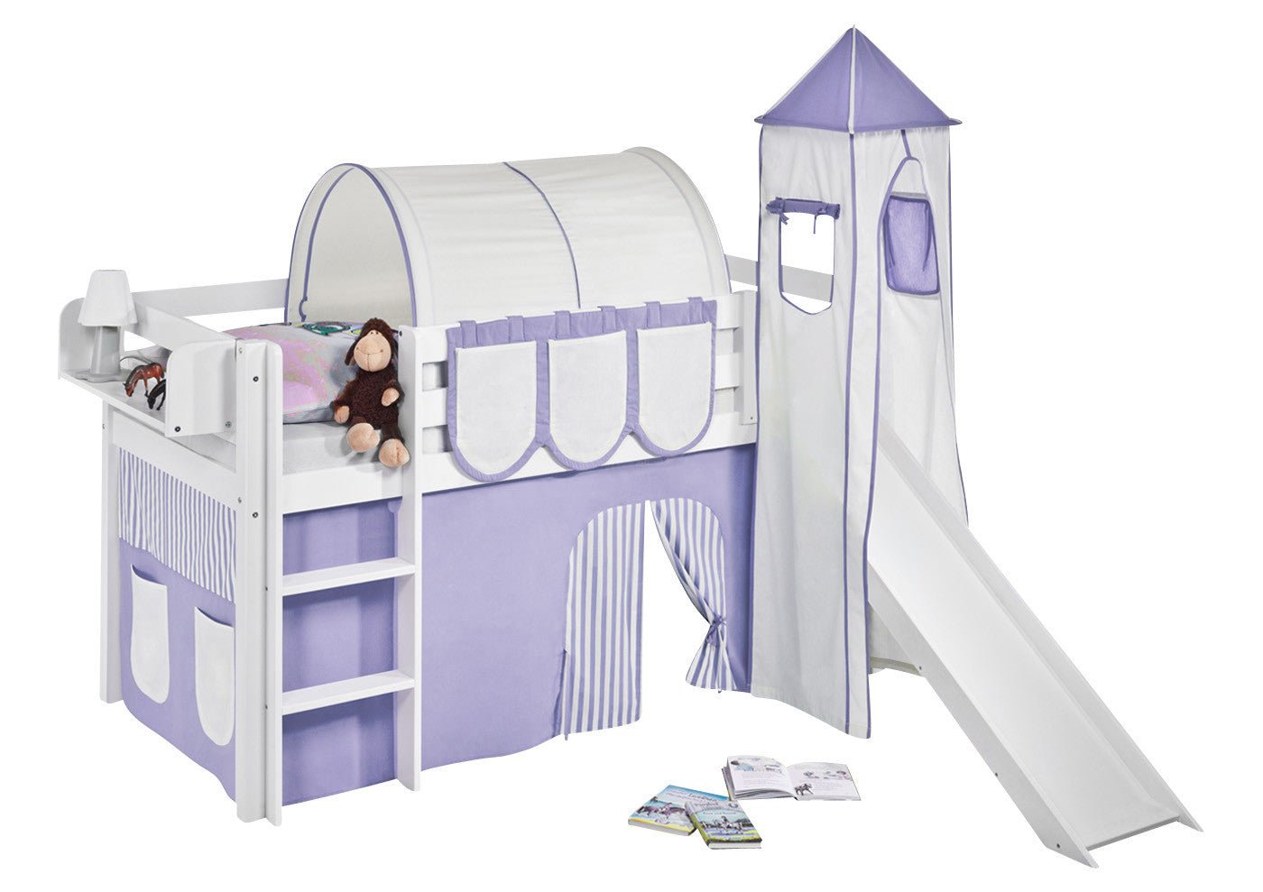 Hochbett mit Rutsche - JELLE gerade Rutsche - LiloKids