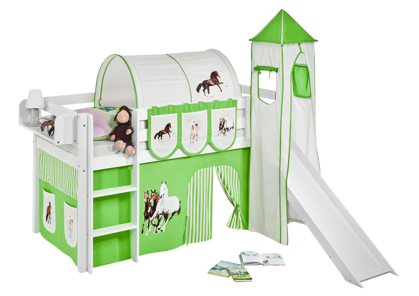 Hochbett mit Rutsche - JELLE gerade Rutsche - LiloKids