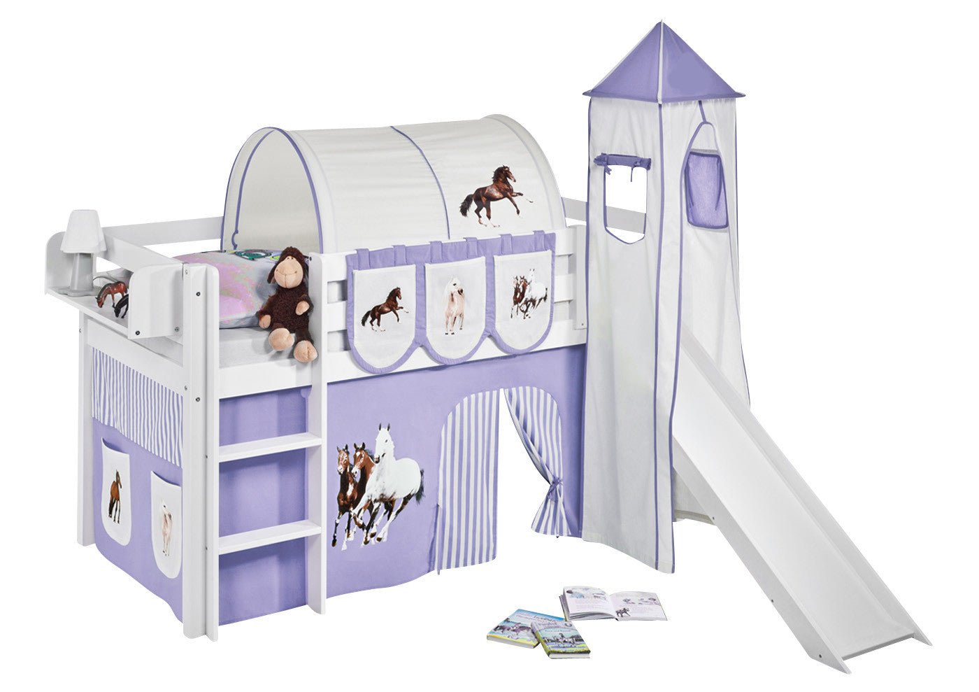 Hochbett mit Rutsche - JELLE gerade Rutsche - LiloKids