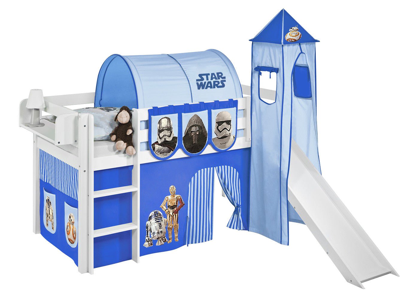 Hochbett mit Rutsche - JELLE gerade Rutsche - LiloKids