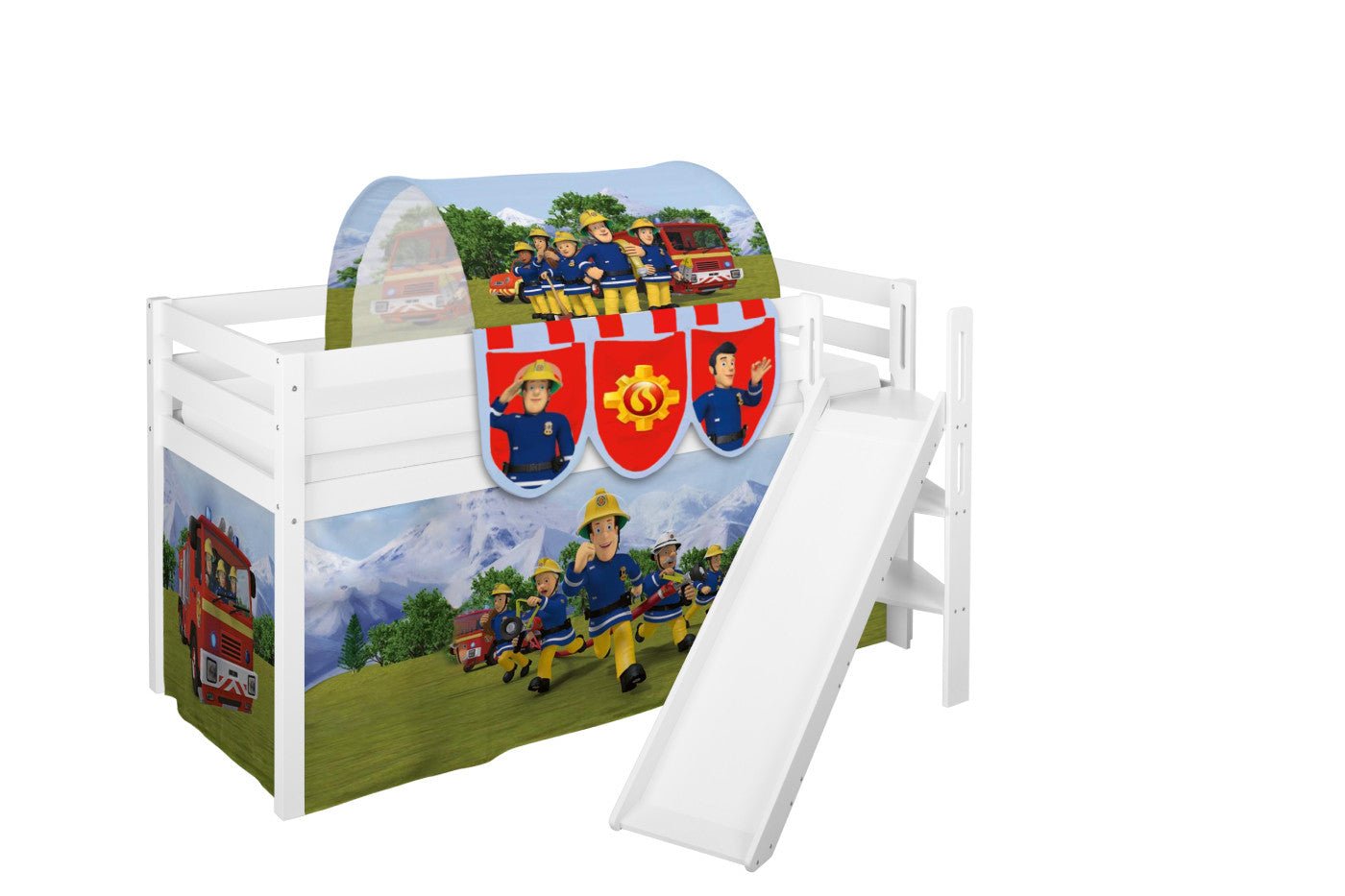 Hochbett mit Rutsche - JELLE schräge Rutsche - LiloKids