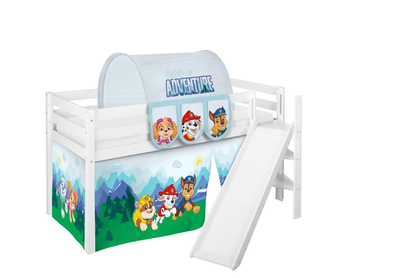 Hochbett mit Rutsche - JELLE schräge Rutsche - LiloKids