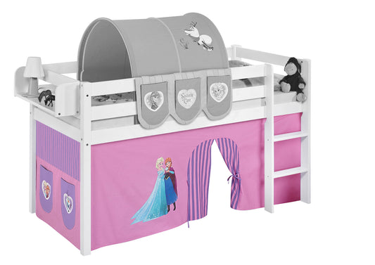 Lila FROZEN / Eiskönigin / Anna & Elsa Vorhang für Hochbett, Spielbett und Etagenbett von LILOKIDS