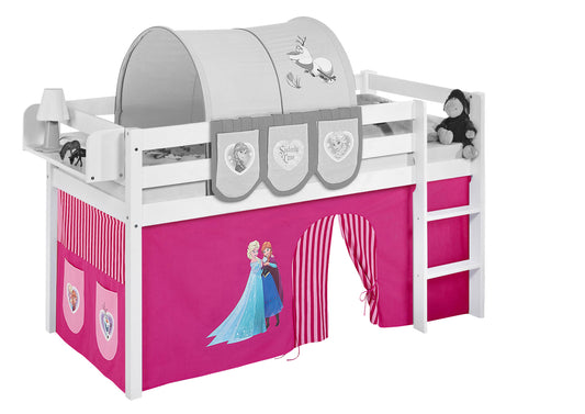 Rosa FROZEN / Eiskönigin / Anna & Elsa Vorhang für Hochbett, Spielbett und Etagenbett von LILOKIDS