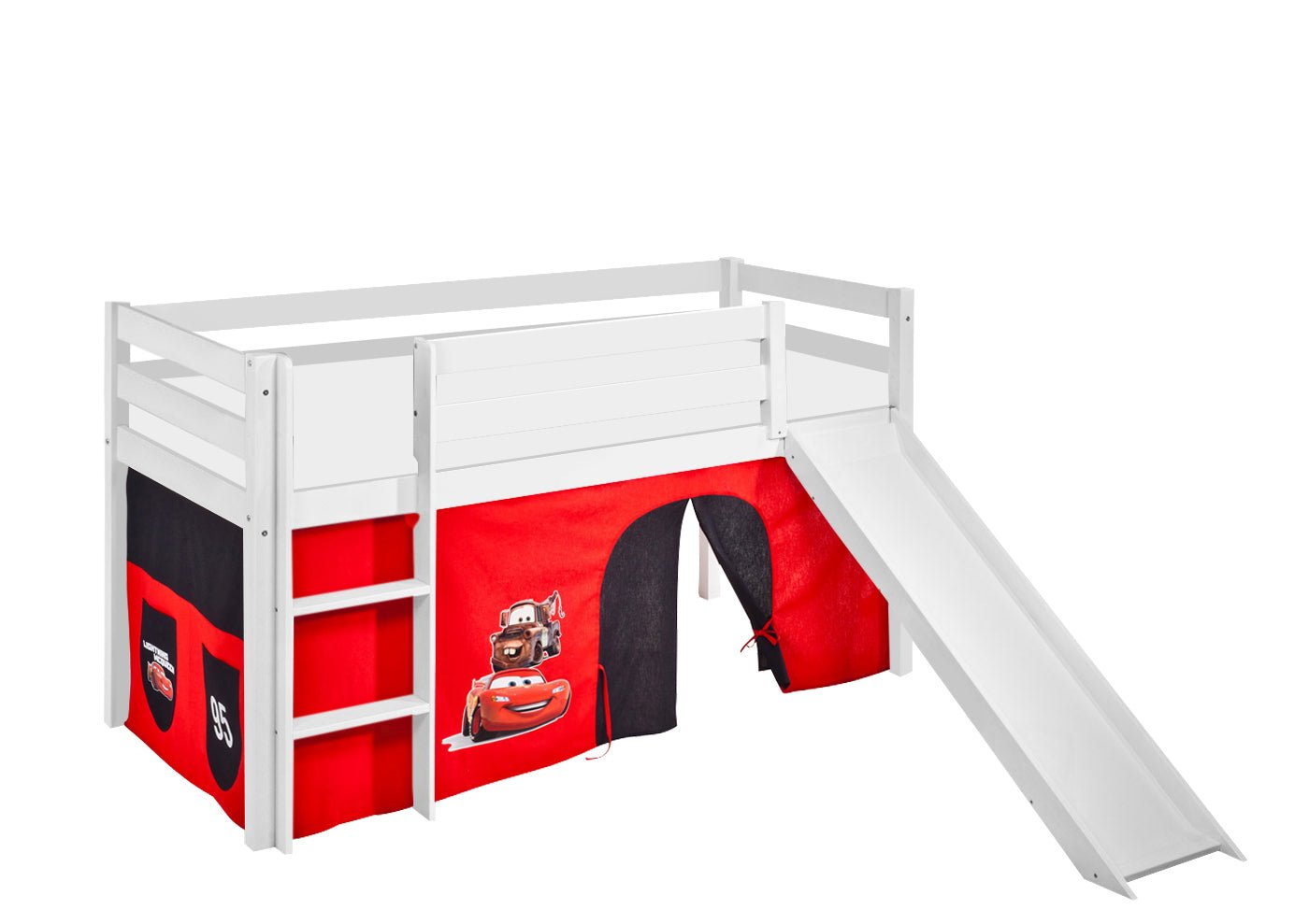 Cars Kinderbett - Hochbett mit Rutsche - LiloKids