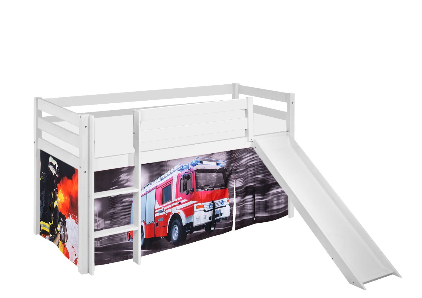 Feuerwehr Kinderbett - Hochbett mit Rutsche - LiloKids