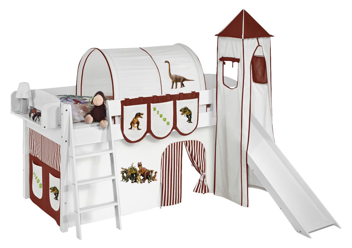 Hochbett mit Rutsche - IDA gerade Rutsche - LiloKids