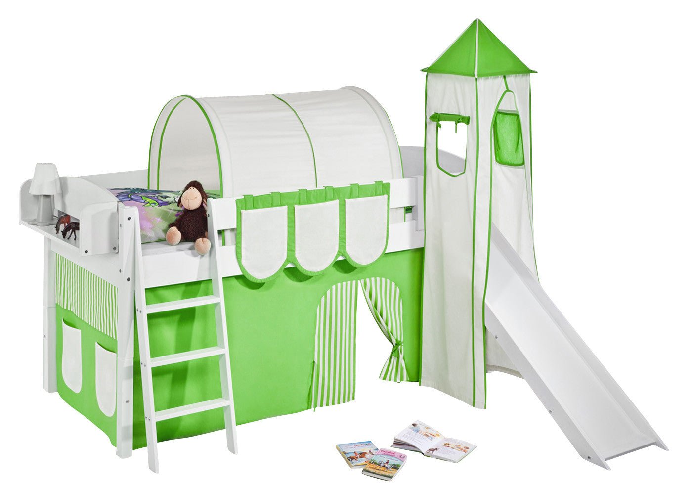 Hochbett mit Rutsche - IDA gerade Rutsche - LiloKids