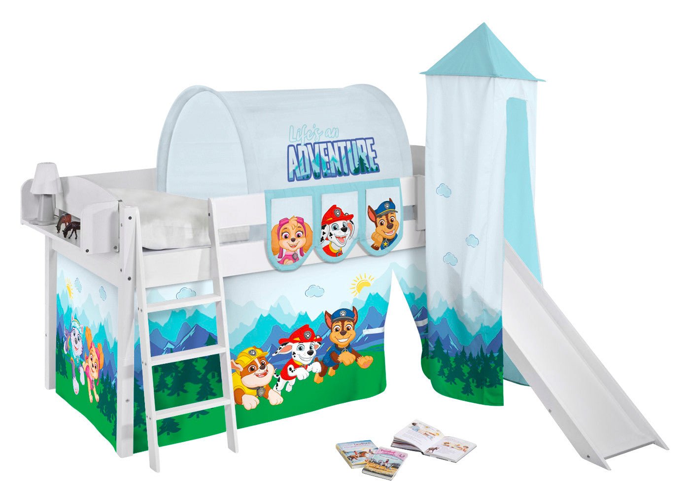 Hochbett mit Rutsche - IDA gerade Rutsche - LiloKids