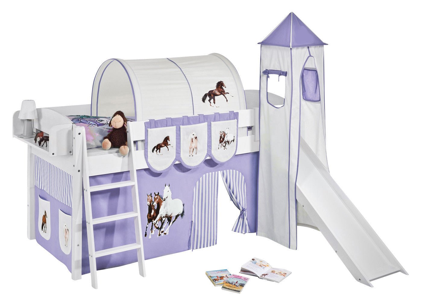 Hochbett mit Rutsche - IDA gerade Rutsche - LiloKids